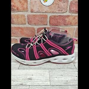 Speedo Hydro Comfort Water Shores Women's Size 8 Black Pink Beach Waterproof